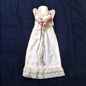 🎀 Handmade Fabric Angel Wall Hanging – Cottagecore / Shabby Chic Decor 🎀